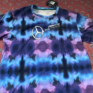 Large Tie dye Puma x Mercedes AMG Petronas Formula One racing shirt with tags 🏷